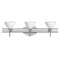 Besa Lighting Domi Vanity, White, Satin Nickel Finish, 3x5W LED 3SW-174307-LED-SN - alternate 1